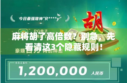 麻将胡了高倍数？别急，先看清这3个隐藏规则！