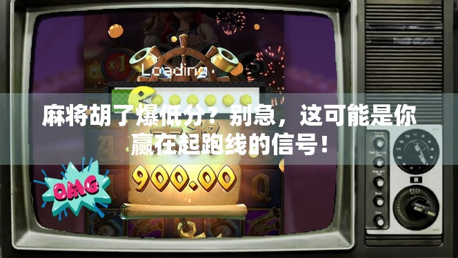 麻将胡了爆低分？别急，这可能是你赢在起跑线的信号！